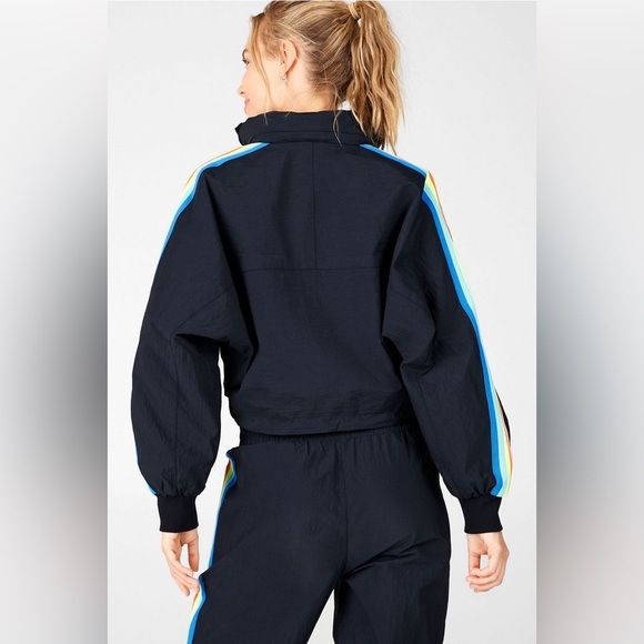 FABLETICS Le Pride Carol Crop Woven Nylon Rainbow Jacket Size XS - Picture 5 of 15